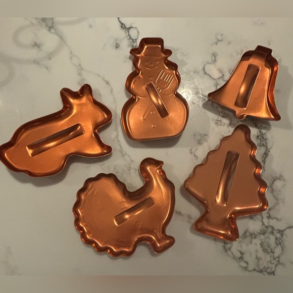 Copper Cookie Cutters, set of 5 - Picture 5 of 5